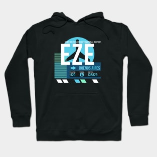 Buenos Aires (EZE) Airport Code Baggage Tag Hoodie